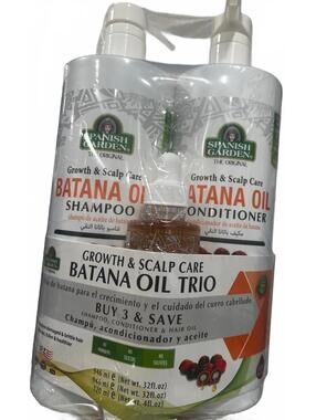 Spanish Garden Batana Oil Growth & Scalp Care Trio - Shampoo, Conditioner & Oil